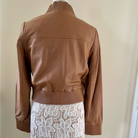 New Leather bomber jacket women Walter Baker size L,runs M-L org $459 - Picture 4 of 13